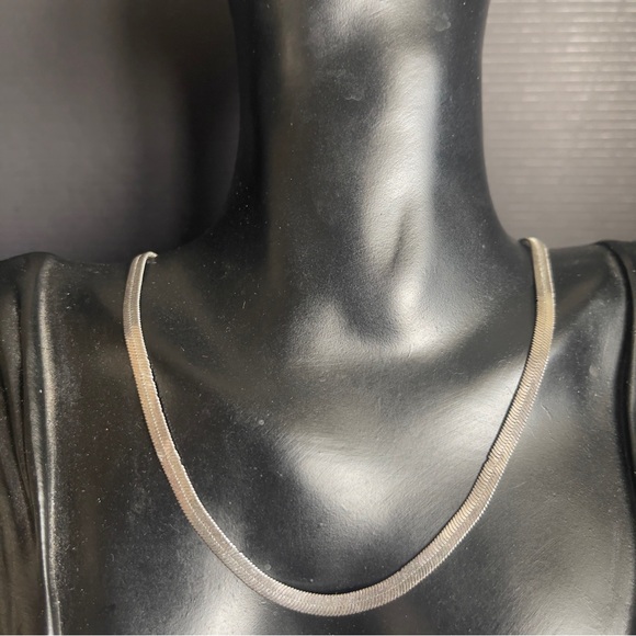 Silver tone madewell herringbone necklace chain - Picture 1 of 7